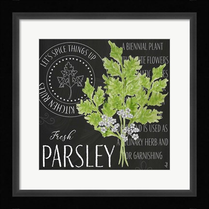 Framed Garden Grown Herbs I Print