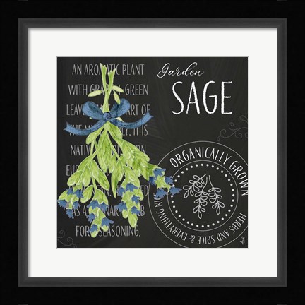 Framed Garden Grown Herbs II Print