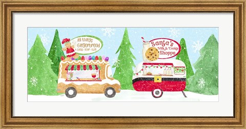 Framed Food Cart Christmas panel II Print