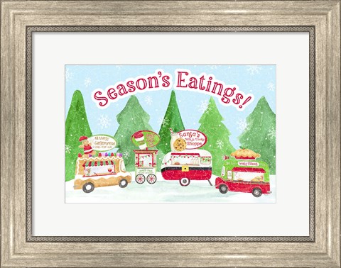Framed Food Cart Christmas - Seasons Eatings Print
