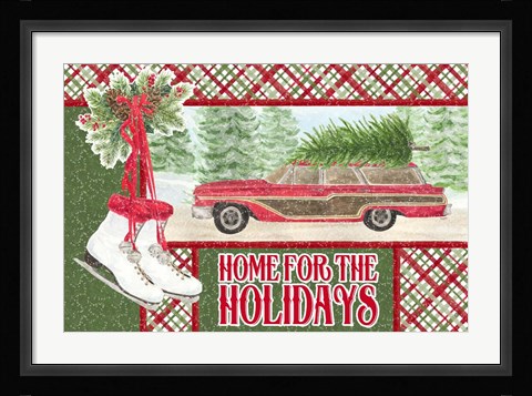 Framed Sleigh Bells Ring - Home for the Holidays Print
