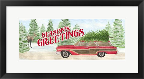 Framed Sleigh Bells Ring - Tree Day Print
