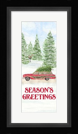 Framed Sleigh Bells Ring panel III Skating Pond Print