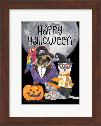 Framed Fright Night Friends - Happy Halloween I Print