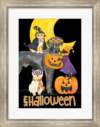 Framed Fright Night Friends - Happy Halloween II Print