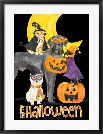 Framed Fright Night Friends - Happy Halloween II Print