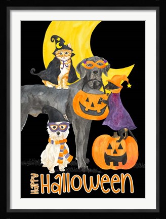 Framed Fright Night Friends - Happy Halloween II Print