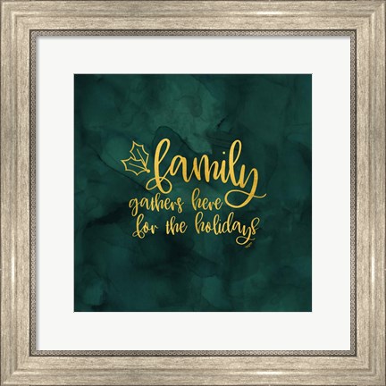 Framed All that Glitters for Christmas III-Family Gathers Print