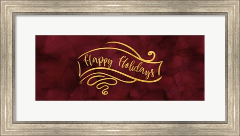 Framed All that Glitters panel II-Happy Holidays Print