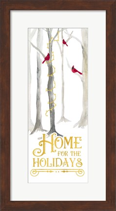 Framed Christmas Forest panel IV-Home for the Holidays Print