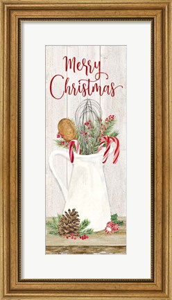 Framed Christmas Kitchen panel II-Merry Christmas Print