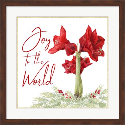 Framed Merry Amaryllis V Print