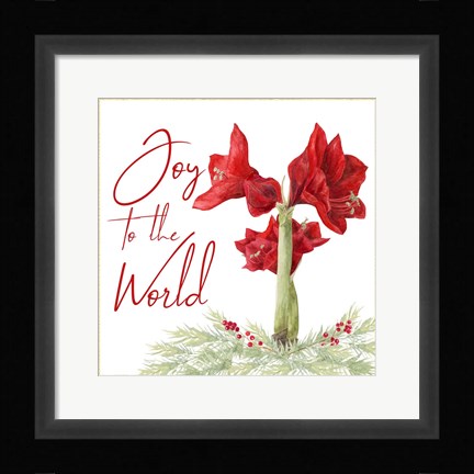 Framed Merry Amaryllis V Print