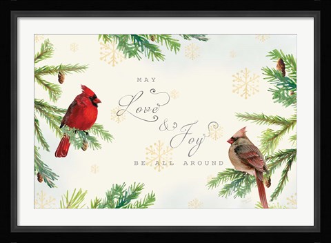 Framed Christmas Blessings landscape Print