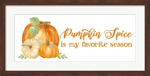 Framed Pumpkin Spice Season panel I Print
