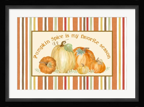 Framed Pumpkin Spice Season landscape Print
