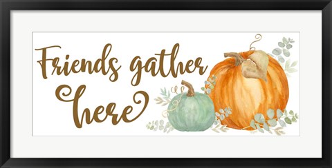 Framed Pumpkin Tranquility panel I Print