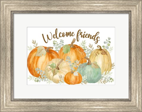 Framed Pumpkin Tranquility landscape Print