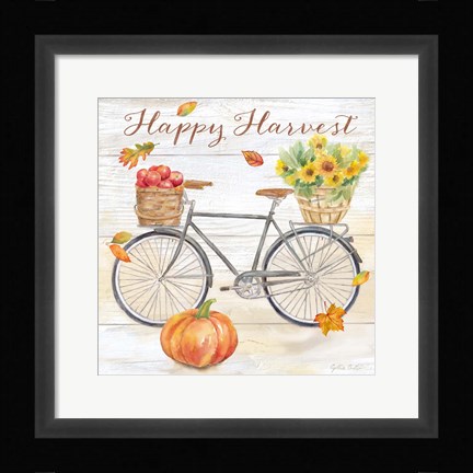 Framed Happy Harvest II-Bike Print