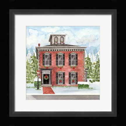 Framed Christmas Village V Print