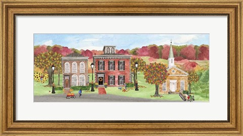 Framed Harvest Village panel I Print
