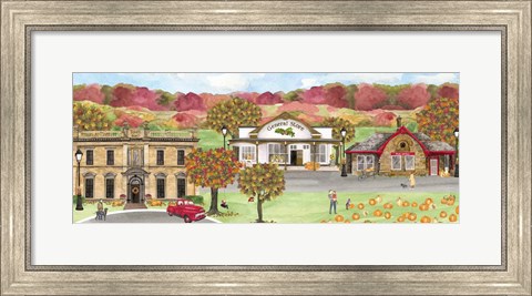 Framed Harvest Village panel II Print
