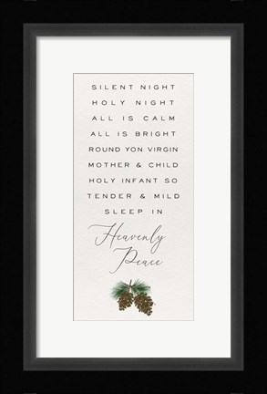 Framed Cozy Christmas Panel III Print