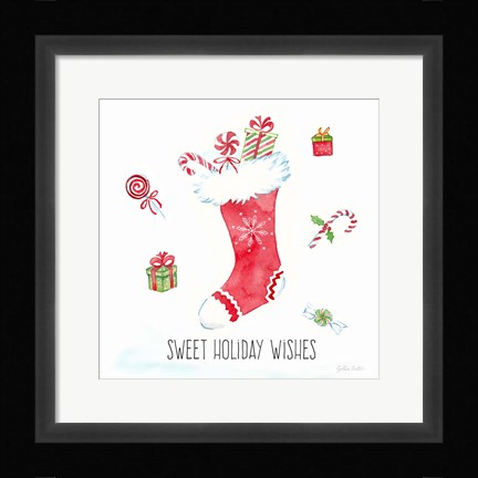 Framed Vintage Holiday Cheer I Print