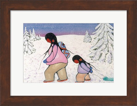 Framed Winter Walk Print