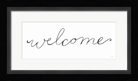 Framed Welcome on White Print