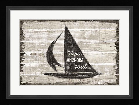 Framed Driftwood Coast Scripture II Print