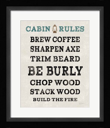 Framed Cabin Life V Print