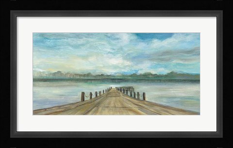 Framed Lake Pier Print