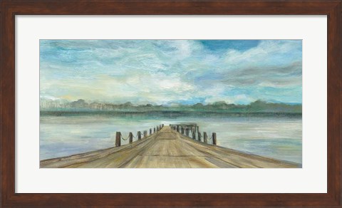 Framed Lake Pier Print