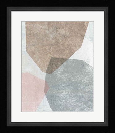 Framed Pensive I Blush Gray Print