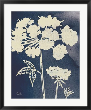 Framed Dark Blue Sky Garden III Print