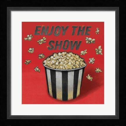 Framed Enjoy the Show Red Print