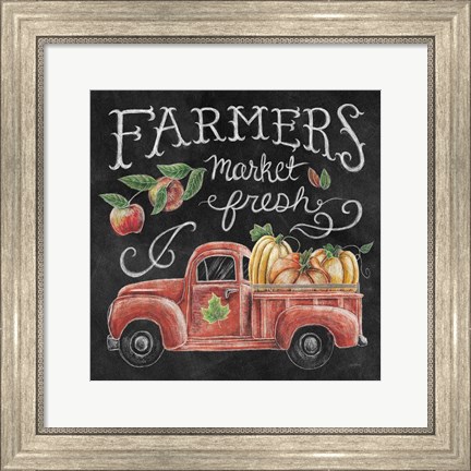 Framed Harvest Chalk VII Print