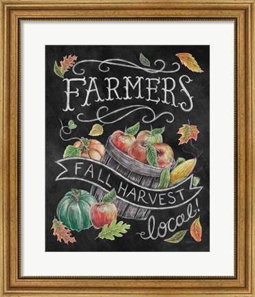 Framed Harvest Chalk II Print
