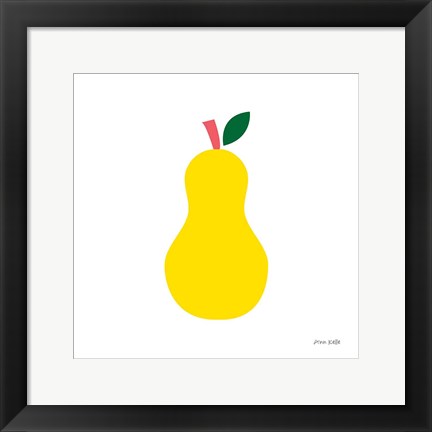 Framed Yellow Pear Print