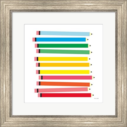 Framed Colored Pencils Print