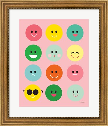 Framed Happy Circles Print