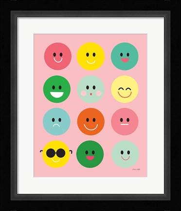 Framed Happy Circles Print