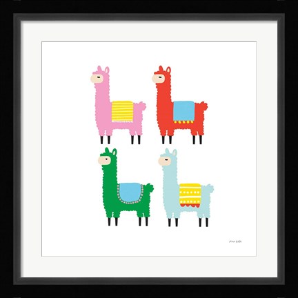 Framed Llamas Print