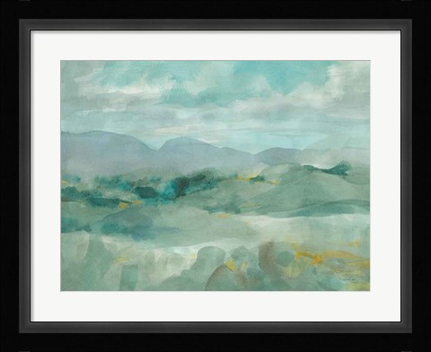 Framed Green Mountain View Print
