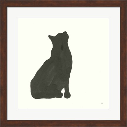 Framed Black Cat III Print