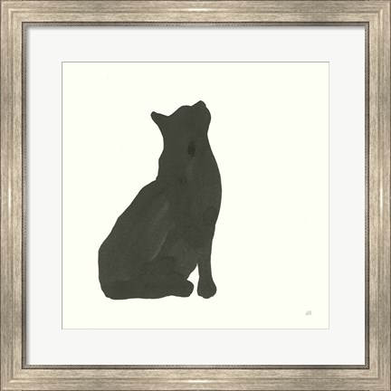 Framed Black Cat III Print