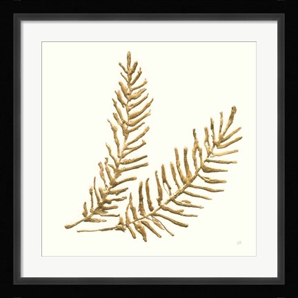 Framed Gilded Fern IV Print