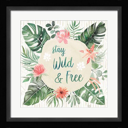 Framed Paradise Petals V Print