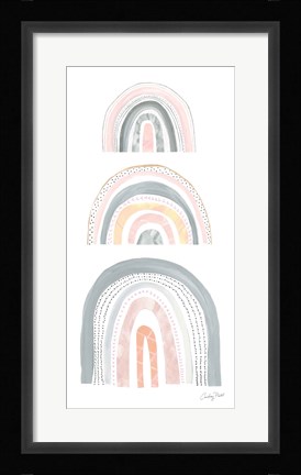 Framed Boho Rainbow V Print